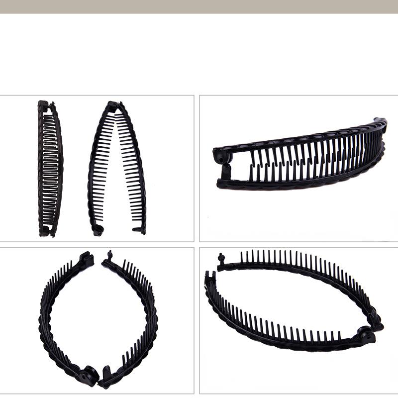 Solid Color Vintage Banana Hair Clip for Women Girls Wave Co