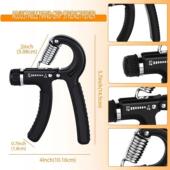Grip Strength Trainer Finger Adjustable with Exercise 60Kg
