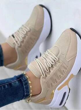休闲运动鞋坡跟网面女鞋Sneakers women sport shoes big size 43