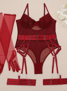 One piece lingerie sexy night scene lace free perspective sm
