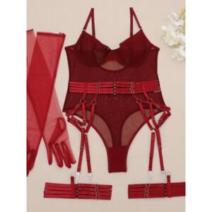 One piece lingerie sexy night scene lace free perspective sm