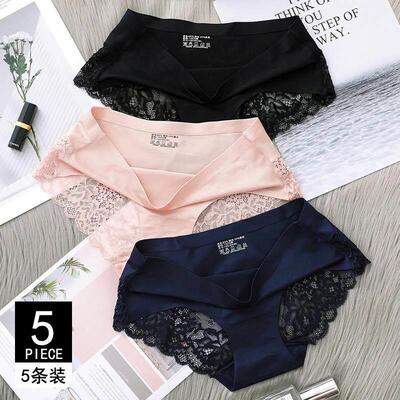 5 pieces Womens Sexy Lace Panties Seamless Underwear Briefs