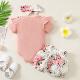 year neck summer girl round newborn lace pink old baby