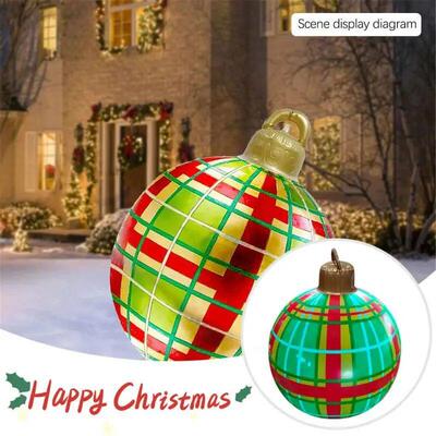60cm Outdoor Christmas Inflatable Decorated Ball PVC Giant B
