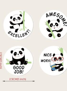 500Pcs 2.5cm Cute Animal Panda Label Stickers Roll for Envel