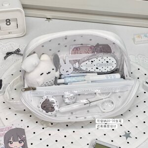 创意波点笔袋创意多功能收纳袋