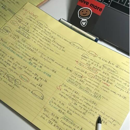 凯萨简约a3超大拍纸本加厚横线单词本学生考研记录打卡笔记本本子