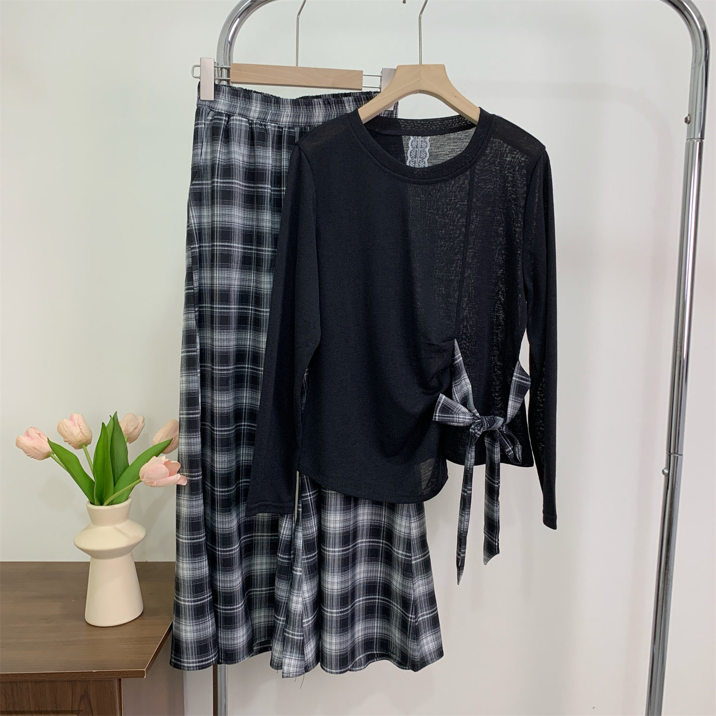 中年妈妈春装套装端庄大气贵夫人时尚女装春夏小衫长裤休闲两件套