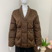 妈妈秋冬装 羽绒服短款 洋气中老年女装 2025新款 白鸭绒时尚 减龄外套