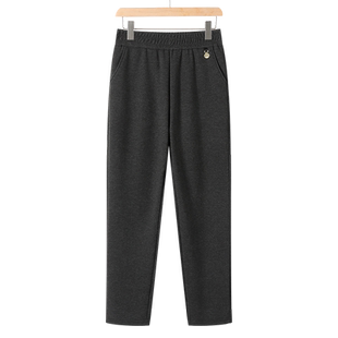 休闲直筒裤 妈妈冬装 老人老奶奶大码 女秋冬保暖棉裤 洋气加绒小脚裤