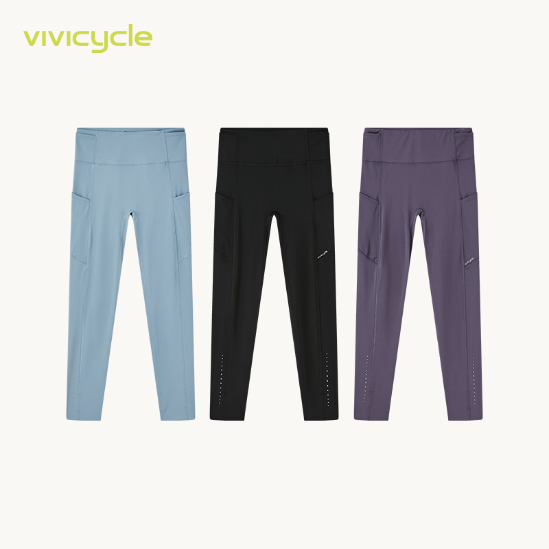 VIVICYCLE 25SS反光点多口袋瑜伽长裤