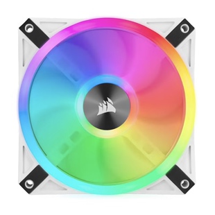 美商海盗船QL120 140mm超静音神光同步argb温控pwm白色机箱风扇