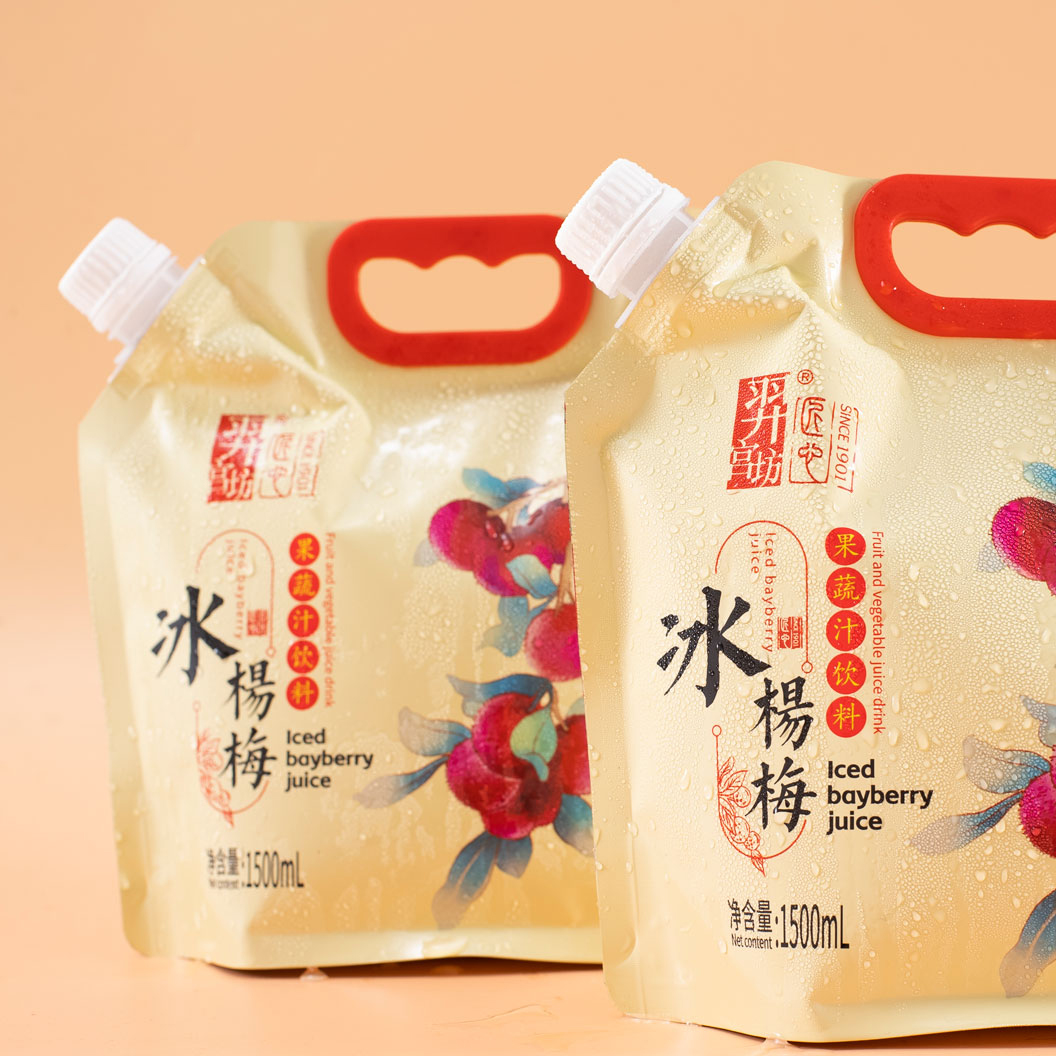 羿宫坊杨梅汁无添加1.5L家庭袋装