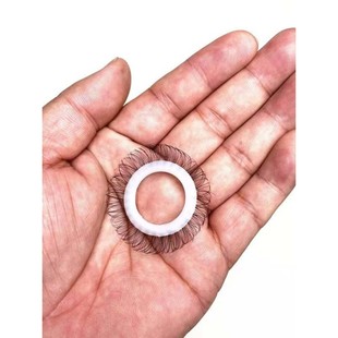 羊眼毛圈羊眼圈入珠马毛男士马尾圈硅胶圈环天然弹力毛圈羊眼毛圈