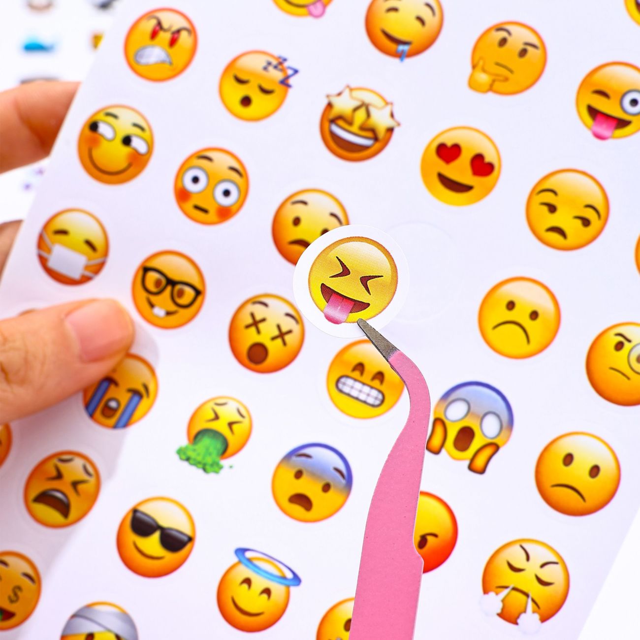 emoji贴纸表情包迷你传纸条神器手帐装饰小图案可爱搞怪创意个性