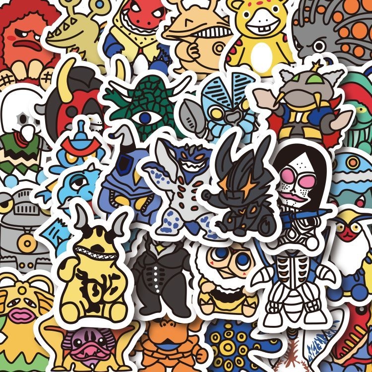 60张卡通凹凸曼防水贴纸