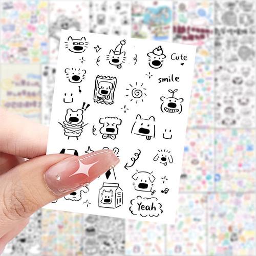 188张涂图鸦绘画卡通贴纸可爱简笔画笔记本贴画励志涂画手机贴纸