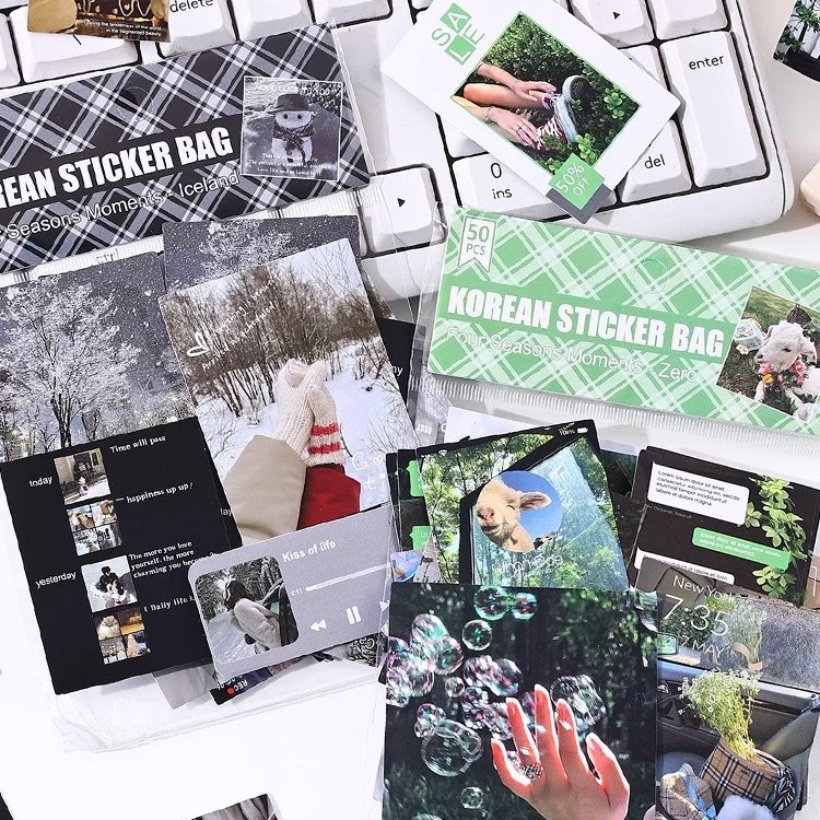 四季朋友圈韩系ins风贴纸