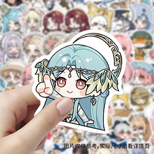 爆款无限暖暖Q版贴纸卡通可爱装饰手机水杯行李箱diy防水手账贴画