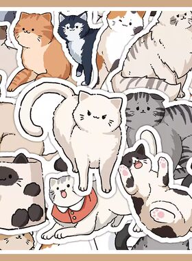 手账贴卡通宠物猫咪贴纸