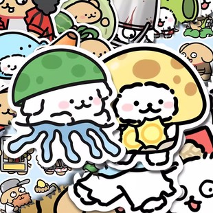 100张植物大战僵尸贴纸线条小狗PVZ素材贴画装 饰小图案diy手机壳