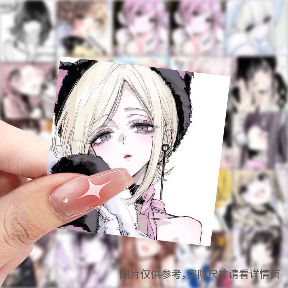 古早二次元头像贴纸二次元ins动漫装饰手账笔记本桌面贴画手机diy