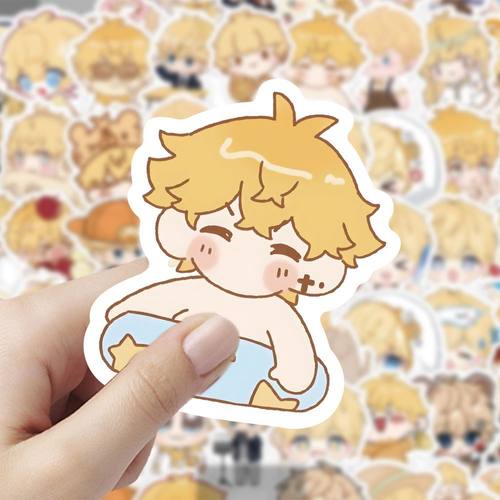 180张周棋洛Q版贴纸可爱卡通表情贴纸ins手机手账diy装饰防水贴画