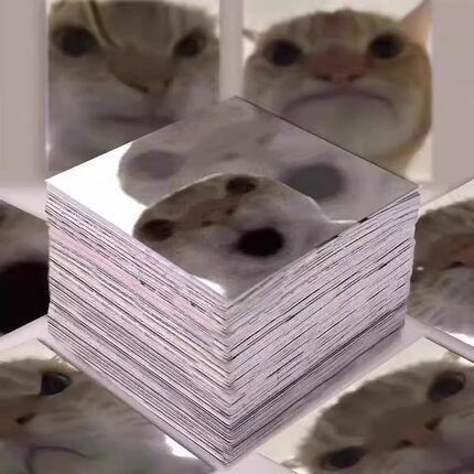124张三角洲鼠鼠猫猫头表情包贴纸搞笑沙雕趣味手账手机壳diy贴画