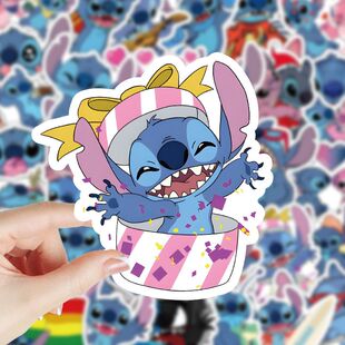 106张星际宝贝史迪仔贴纸手机笔记本手账卡通贴纸儿童防水贴纸画