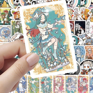 206张非人哉贴纸合集二次元 饰防水小贴画 卡通周边行李箱手账diy装