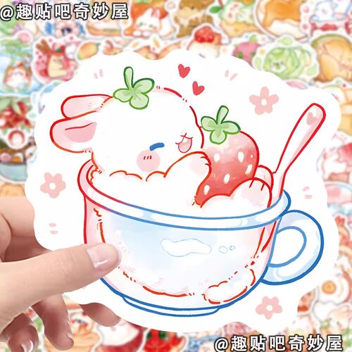 103张食物贴纸小动物卡通Q版