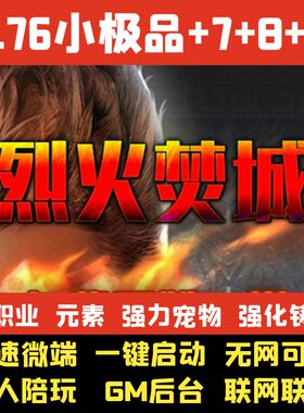 热血传奇单机版PC1.76烈火焚城三职业小极品+9假人GM后台微端联网