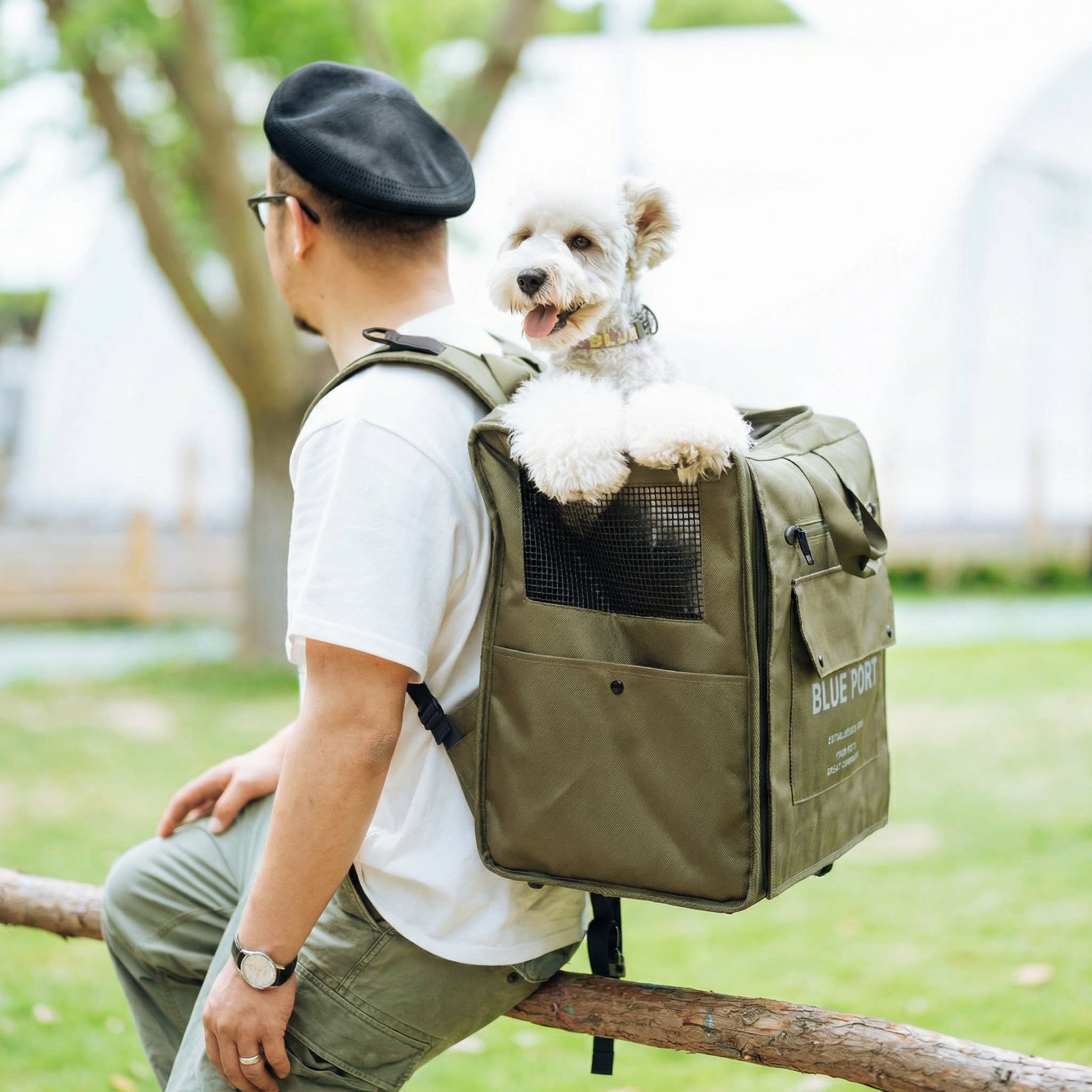 BluePort宠物包狗狗外出便携经典双肩背包犬猫户外旅行猫包狗包