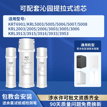 配套沁园净水器KRL5008/5007/5018/5017RO膜滤芯UR-A5870i/A3840i
