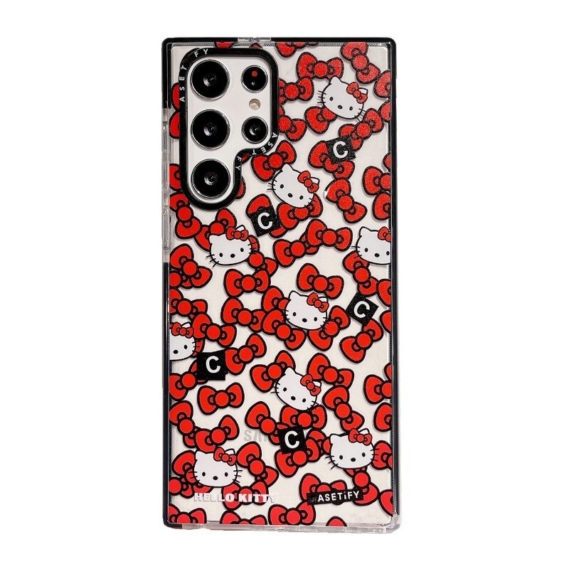 CASE蝴蝶结HelloKitty猫适用于三星S24Ultra适用Magsafe三星S23Ultra手机壳TPU网红可爱S22Ultra保护套