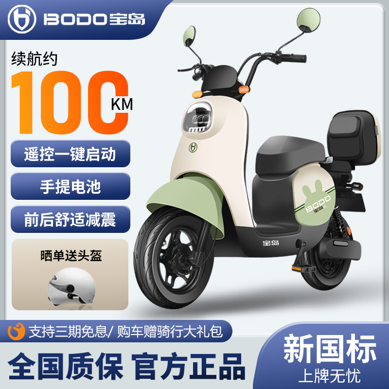 宝岛Q6新国标电动车可上牌成人电动自行车48v可拆卸锂电电瓶车-封面