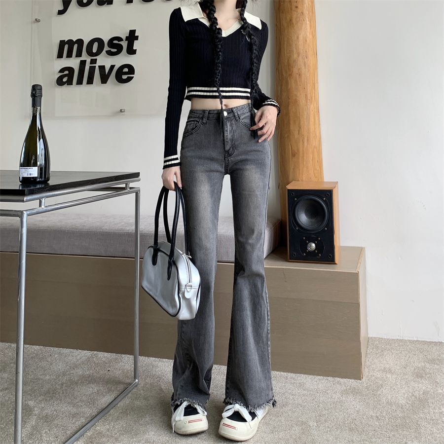 梨形身材高腰牛仔裤女春秋大码小个子胖妹妹遮胯显瘦微喇拖地裤子,女装/女士精品,大码连衣裙,淘宝优惠券,粉丝福利购,淘宝优惠卷