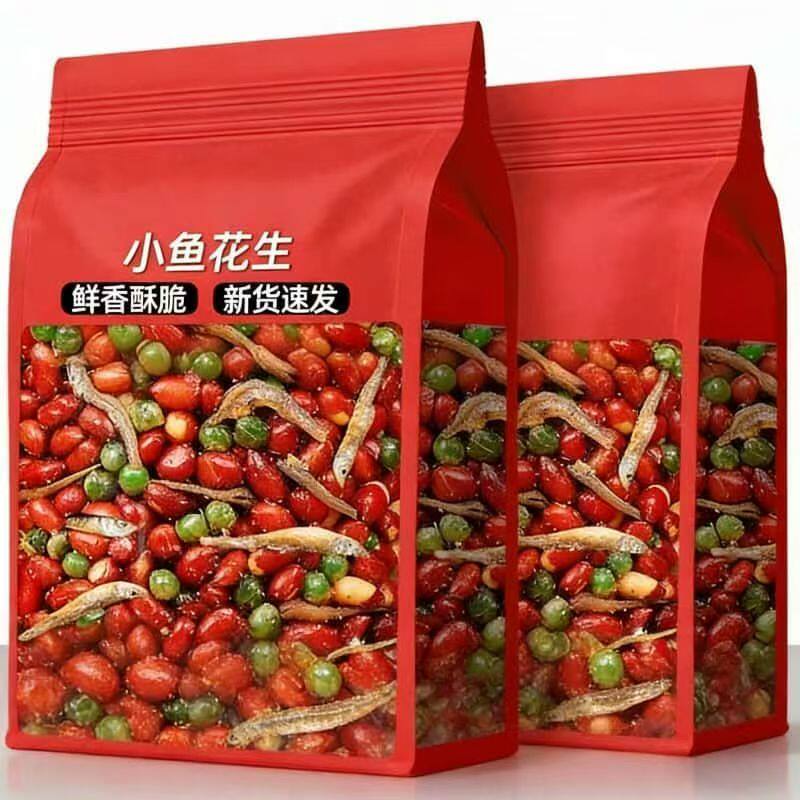 250g小鱼花生下酒菜特产小鱼干零食休闲同款特色香酥下饭菜油炸