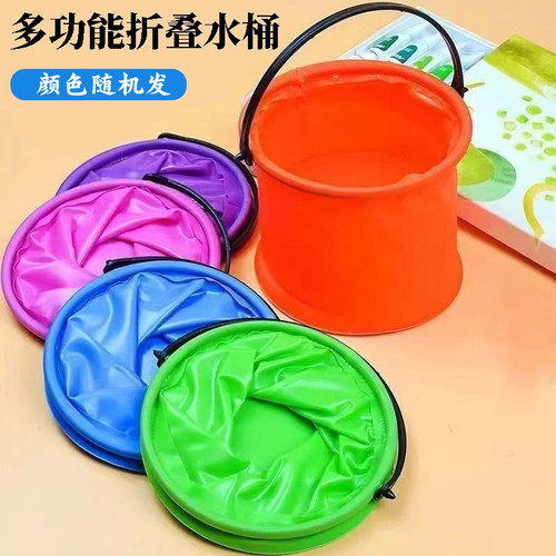 洗笔筒颜色随机发货可携带可折叠