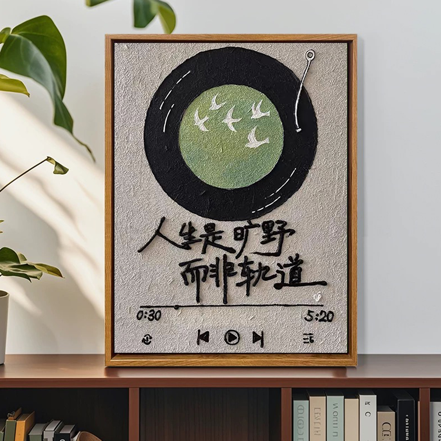 黑胶唱片石英砂肌理数字油画diy