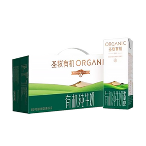 6月产 圣牧有机纯牛奶品醇全脂整箱奶200ml*24盒苗条装早餐奶