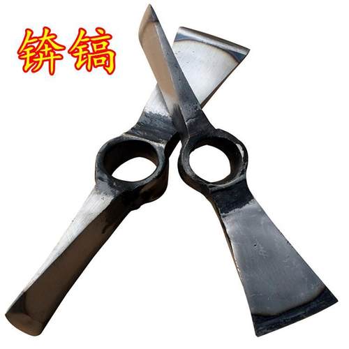 姜家炉手工锻打锛镐 镐斧 柴斧锄镐柴镐开荒镐钢镐锄头 斧头 斧子