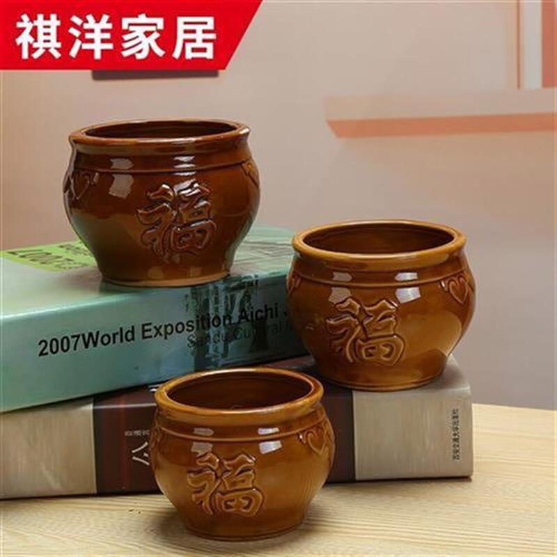 掩菜坛家用腌菜咸菜缸粗陶老式小缸猪油缸泡菜发酵缸米酒缸
