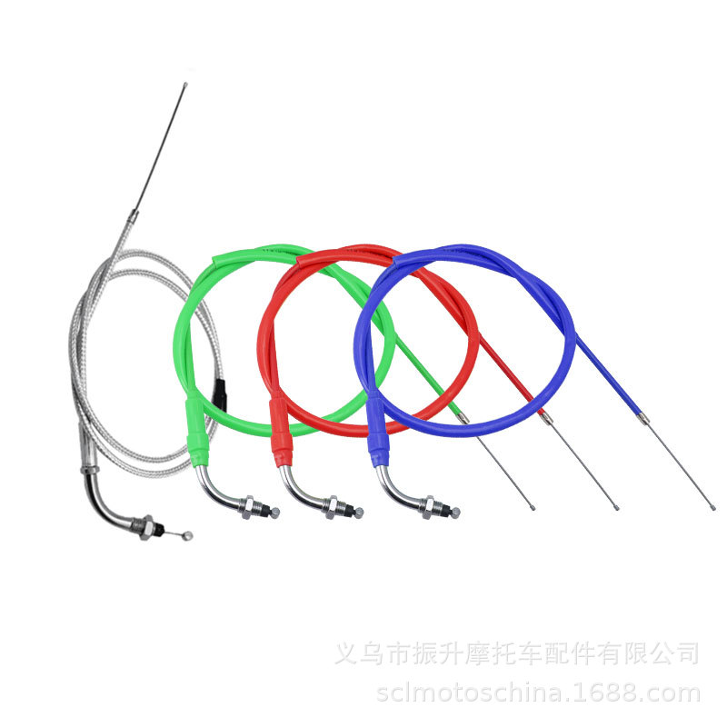摩托车改装配件油门线OKO京滨PWK PE PZ化油器大扭油弯头油门拉线