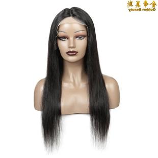 lace 前蕾丝半手织T型13×6真人发头套欧美非洲假发Tpart wigs