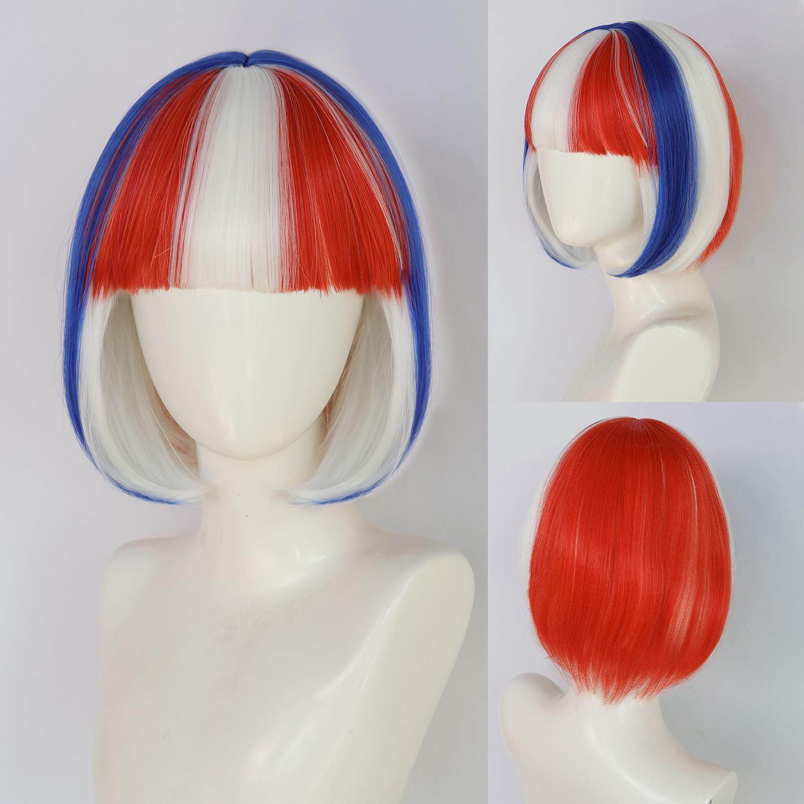 假发齐刘海波波bobo头演出假发 渐变色短直发女cos万圣节假发,模玩/动漫/周边/娃圈三坑/桌游,聚会装饰假发,淘宝优惠券,粉丝福利购,淘宝优惠卷