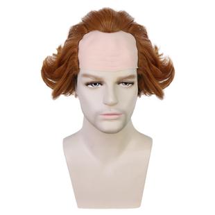 小丑回魂pennywise周边恐怖秃顶棕色假发万圣节面具头套 cos假发