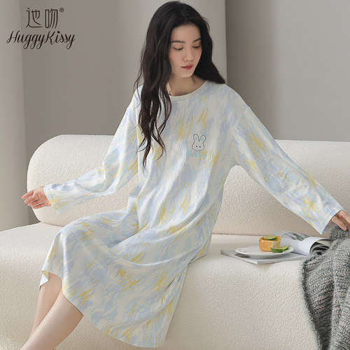 HuggyKissy2025女士睡裙春秋款