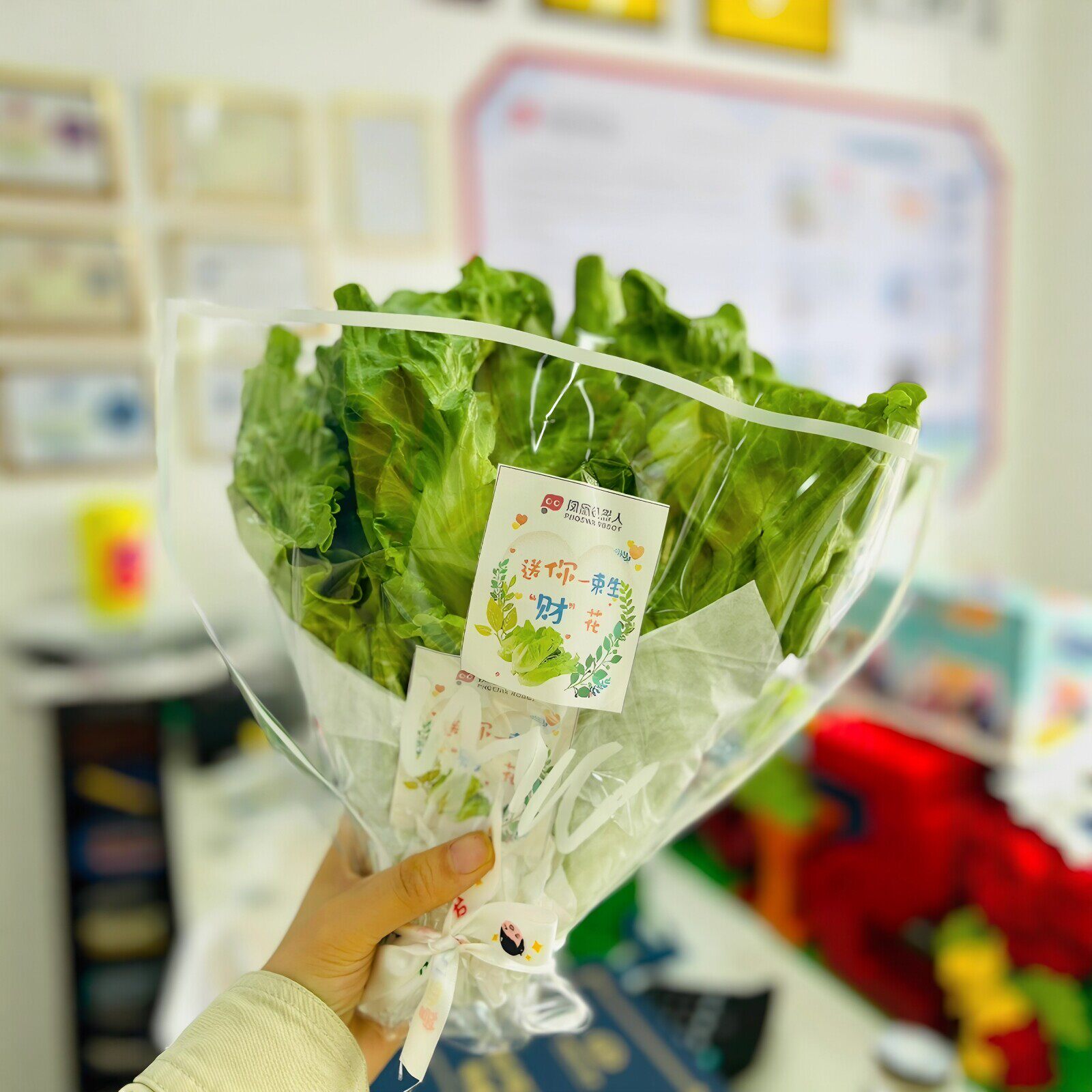 【发财花】蔬菜生菜花束包装纸幼儿园母亲节手工diy小区业主福利