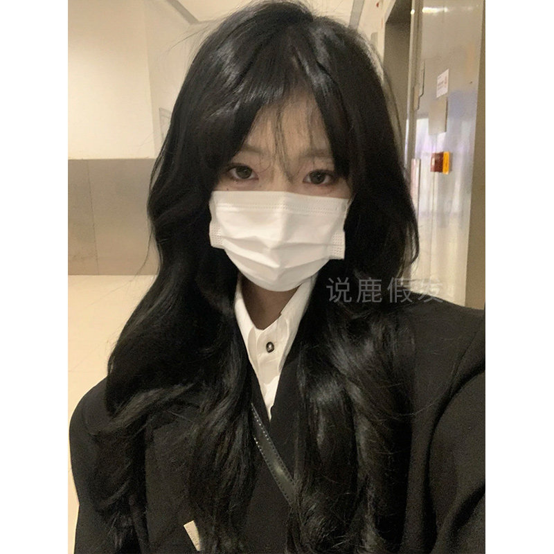 说鹿日常假发女长发全头套式仿真自然中长款波浪卷蛋卷长卷发假发